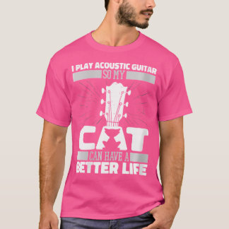 Camiseta Instrumento de Gato Guitarista de Mujeres - Guitar