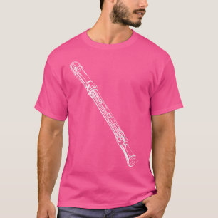 Camiseta Instrumento de grabador fluido Flauta de madera Cl