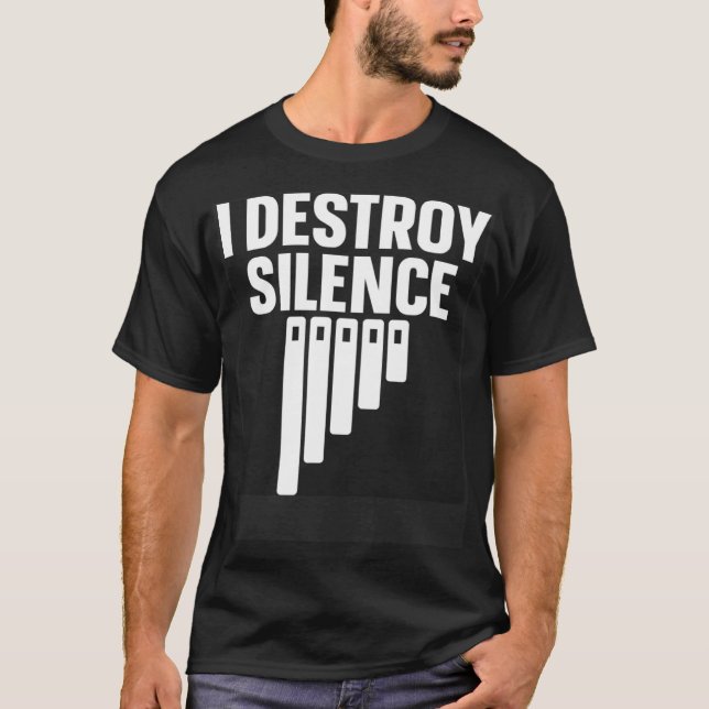 Camiseta Instrumento de Marimba Destruyo Silencio (Anverso)