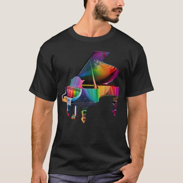 Camiseta Instrumento de piano para el músico pianista Keybo (Anverso)