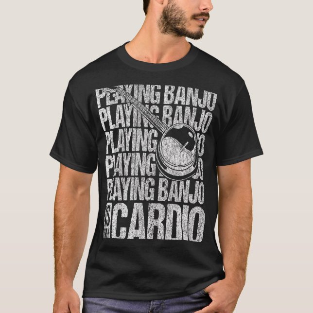 Camiseta Instrumento de ropa de jugador de banjo para hombr (Anverso)