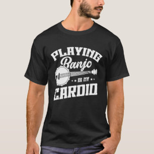 Camiseta Instrumento de ropa de jugador de banjo para hombr