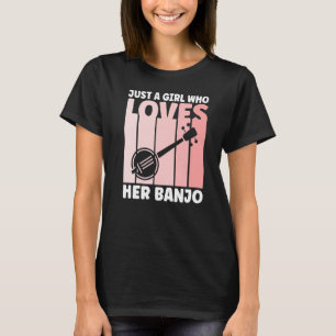 Camiseta Instrumento de ropa de jugador de banjo para mujer