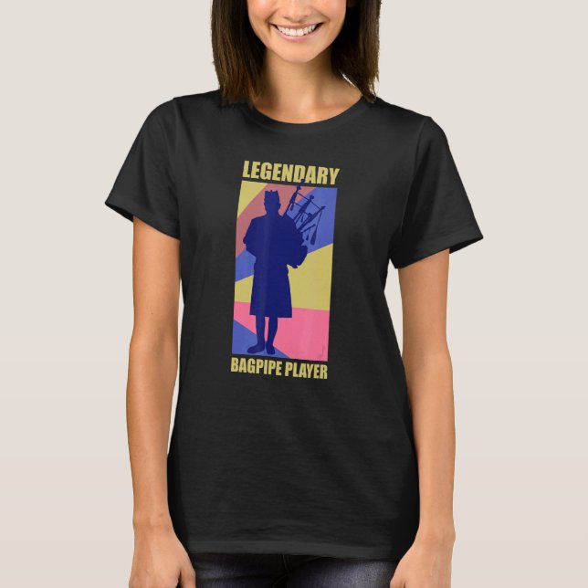 Camiseta Instrumento de viento Bagpipe Bagpiper Instrumento (Anverso)