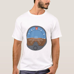 Camiseta Instrumento de vuelo de la aeronave con indicador 