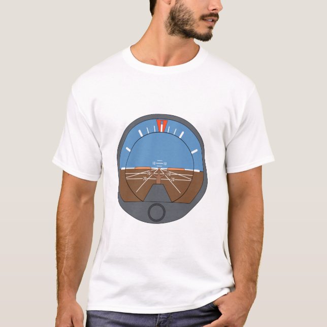 Camiseta Instrumento de vuelo de la aeronave con indicador  (Anverso)