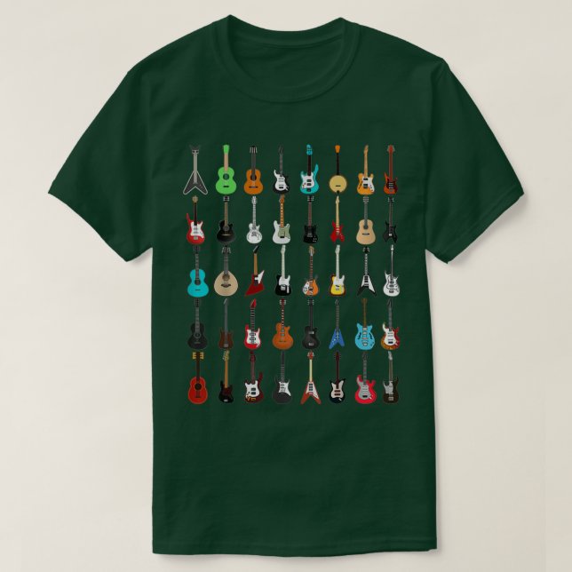 Camiseta Instrumento musical de guitarra  (Diseño del anverso)