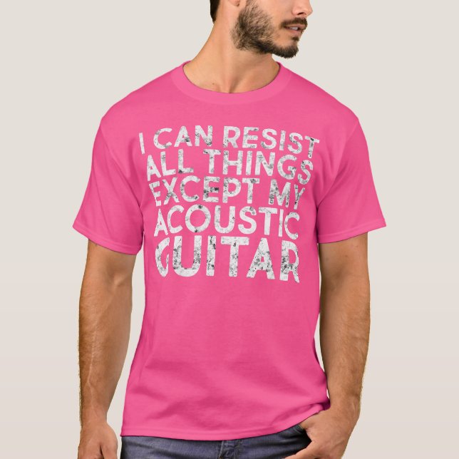 Camiseta Instrumento musical de guitarra acústica - Acústic (Anverso)
