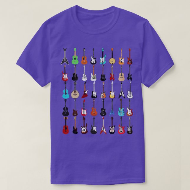 Camiseta Instrumento musical de guitarra (Rock N Roll Tee) (Diseño del anverso)
