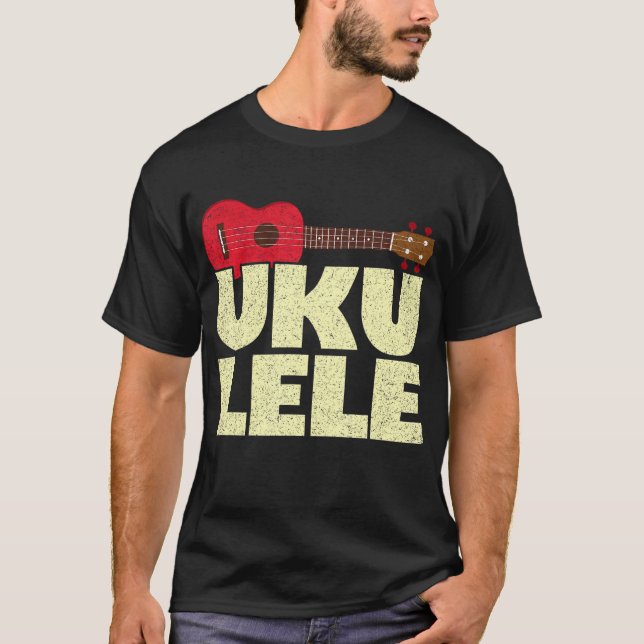 Camiseta Instrumento musical de música de Ukulele (Anverso)