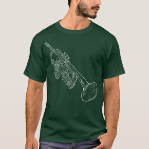 Camiseta Instrumento musical de Trump de bronce Jazz Music