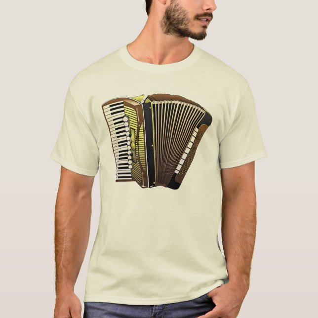 Camiseta Instrumento musical del acordeón hermoso (Anverso)