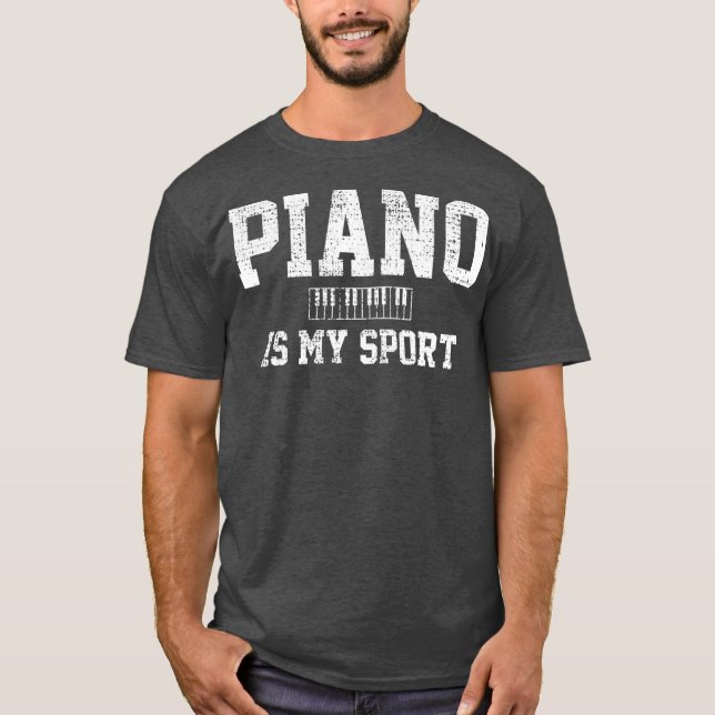 Camiseta Instrumento musical del teclado de música piano (Anverso)