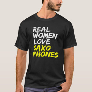 Camiseta Instrumento musical Las mujeres aman a los saxofon