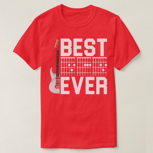 Camiseta Instrumento musical mejor papá que guitarra guitar (Diseño del anverso)