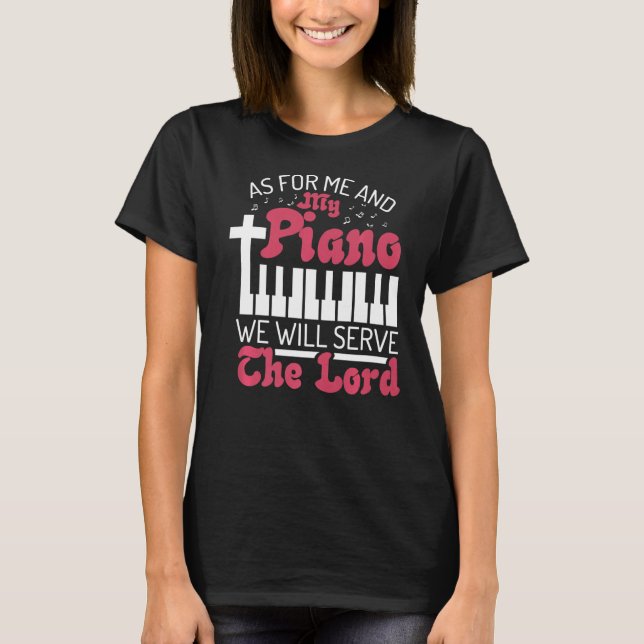 Camiseta Instrumento musical pianista religioso Christian B (Anverso)