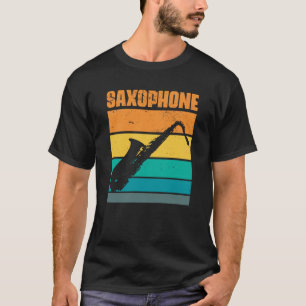 Camiseta Instrumento musical retro saxofón vintage saxofo
