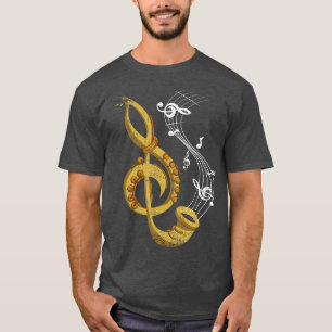 Camiseta Instrumento musical Treble Clef Saxofhone