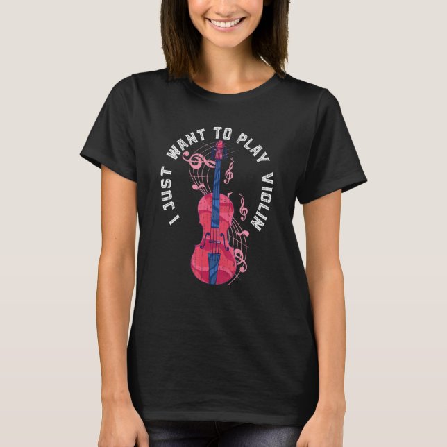 Camiseta Instrumento musical violinista V (Anverso)