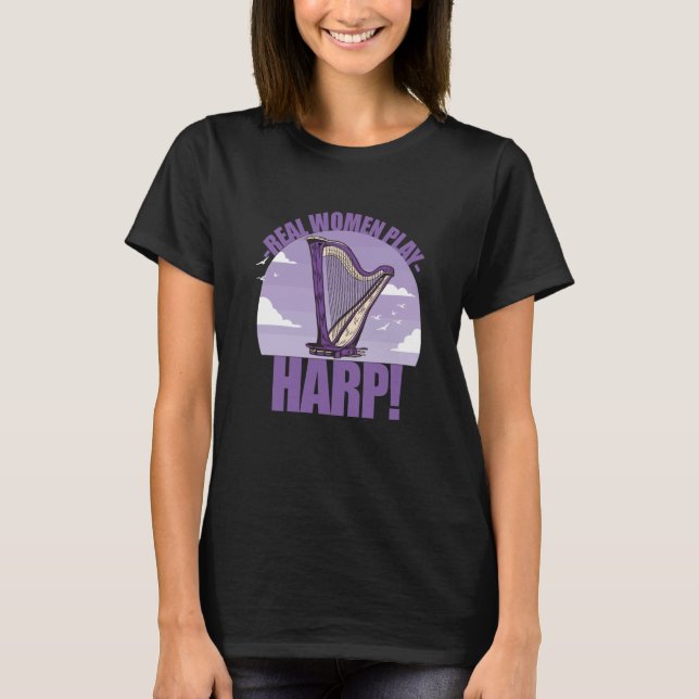 Camiseta Instrumento parpadeo del músico Harp Harp (Anverso)