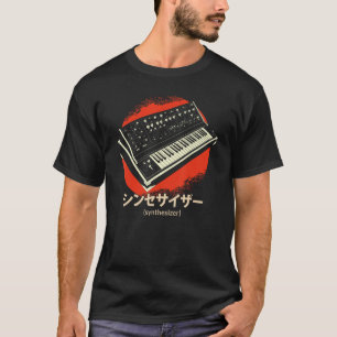 Camiseta instrumento sintetizador tecno japonés