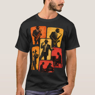Camiseta Instrumentos de Música Jazz para Amantes y Músicos