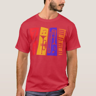 Camiseta Instrumentos de música jazz para jugadores amantes