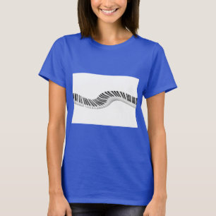 Camiseta Instrumentos de Música Teclado Notas de Piano Arte