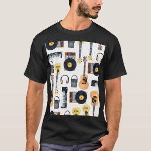 Camiseta Instrumentos musicales: acuarela sin foco