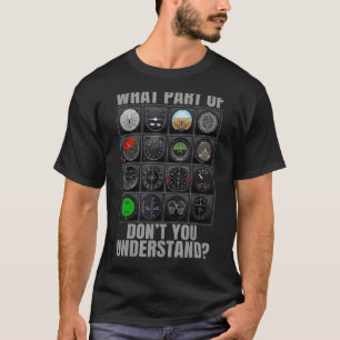 Camiseta Instrumentos piloto de aerolíneas de aviación para