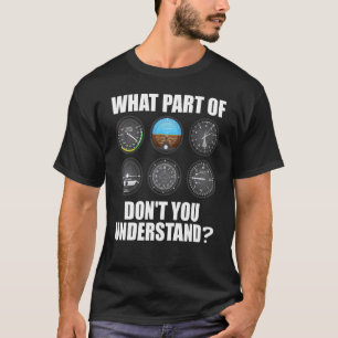 Camiseta Instrumentos piloto de aerolíneas de aviación para
