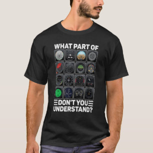 Camiseta Instrumentos piloto de instrumentos para aviones d