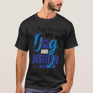 Camiseta Insulina de perro T1D Guerrero Diabetes