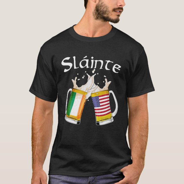 Camiseta Insulto gaélico irlandés de cerveza de bandera nor (Anverso)