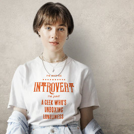 Camiseta Intelectual de desboxeo para Geek de Introvert
