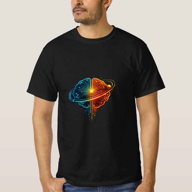 Camiseta inteligencia artificial cerebral (Anverso)