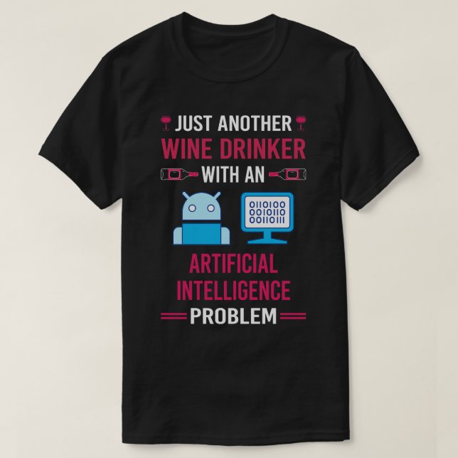 Camiseta Inteligencia Artificial de Wine Drinker (Diseño del anverso)