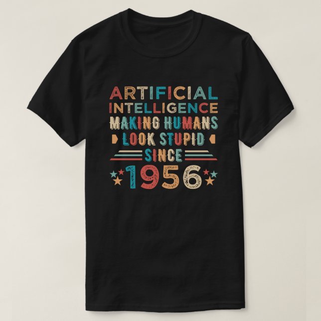 Camiseta Inteligencia artificial gracioso humor de Chiste (Diseño del anverso)