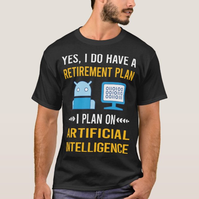 Camiseta Inteligencia Artificial IA de jubilación (Anverso)