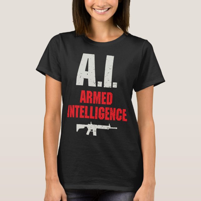Camiseta Inteligencia Artificial Inteligencia IA Armada e I (Anverso)