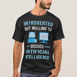 Camiseta Inteligencia Artificial introvertida IA