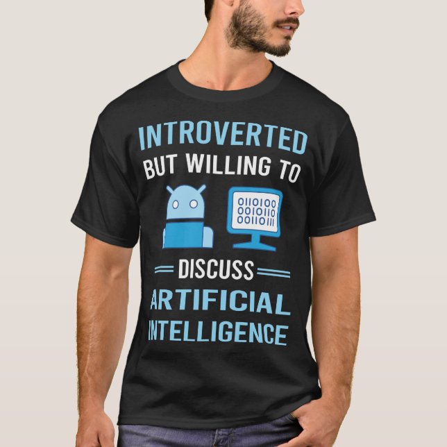 Camiseta Inteligencia Artificial introvertida IA (Anverso)