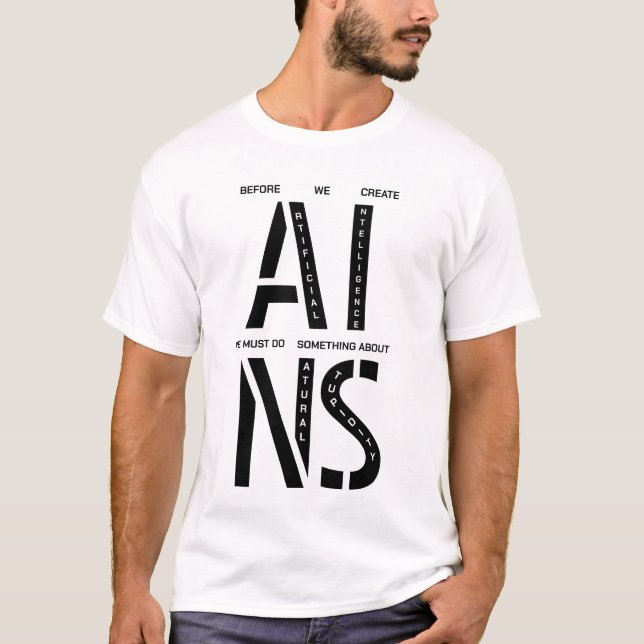 Camiseta Inteligencia Artificial moderna y simple (Anverso)