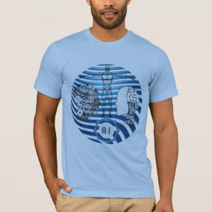 Camiseta Inteligencia artificial, robot, futuro ciboro
