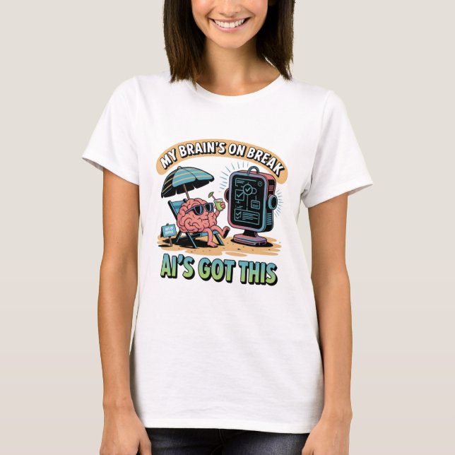 Camiseta Inteligencia Artificial Romper el humor (Anverso)