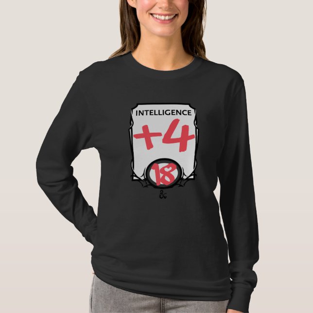 Camiseta Inteligencia de mazmorras y dragones (Anverso)