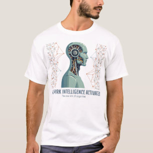 Camiseta Inteligencia de red activada - Robot futurista