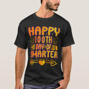 Camiseta inteligente del 100.º día feliz de escuel