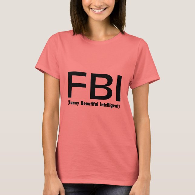 Camiseta Inteligente divertida del FBI (Anverso)