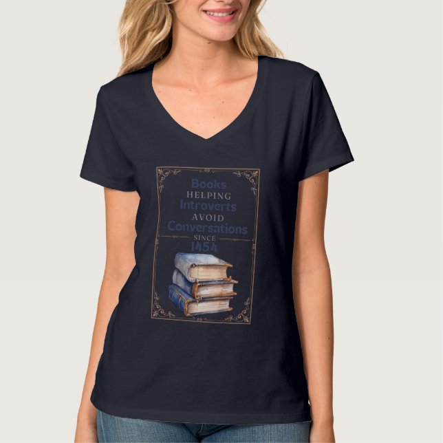 Camiseta Inteligente en libros (Anverso)